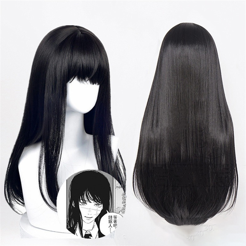 Anime Cosplay Long Black Hair - Anime Chainsaw Man 2 Protagonist Cosplay