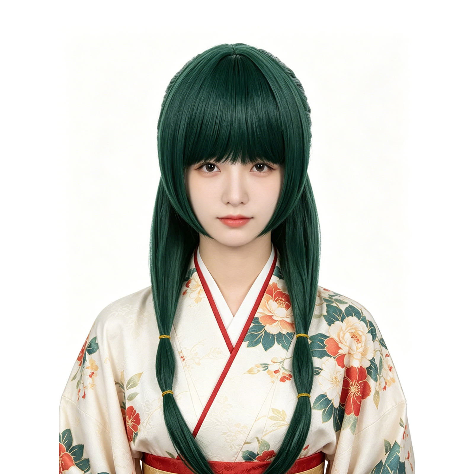 Cosplay Duo Anime - Dark Green Cosplay Wig Long Double