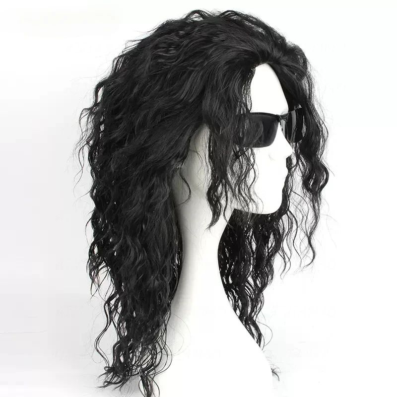 MJ Michael Cosplay Black Wig J - Anime Cosplay Long Black Hair avis et prix