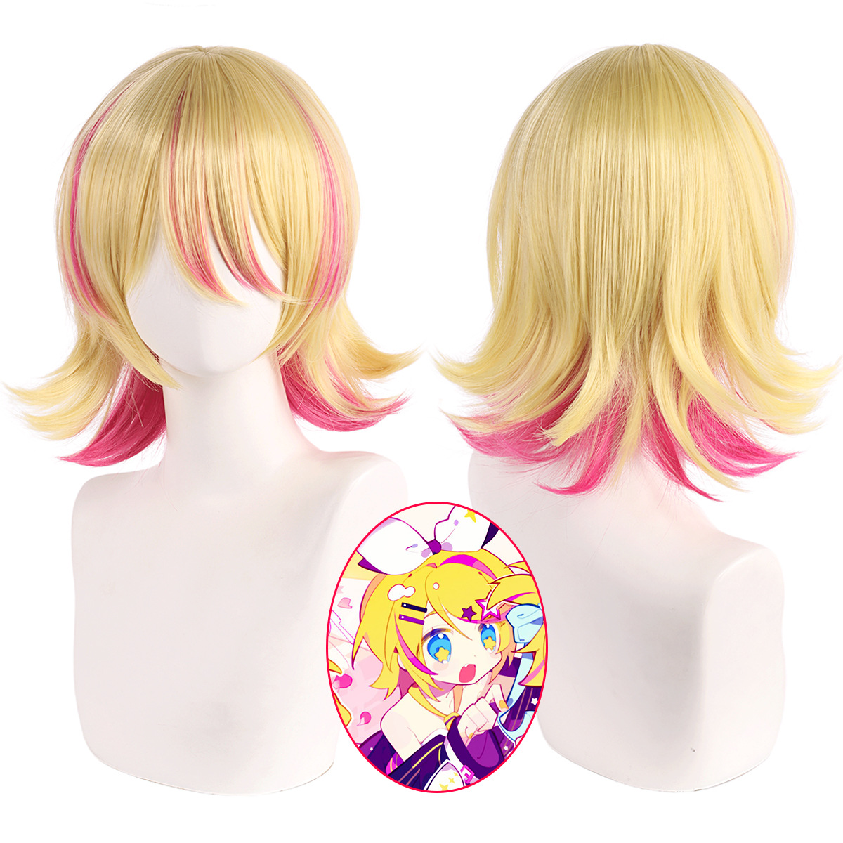 Synthetic Cosplay Wig Short Bl - Cosplay Duo Anime avis et prix