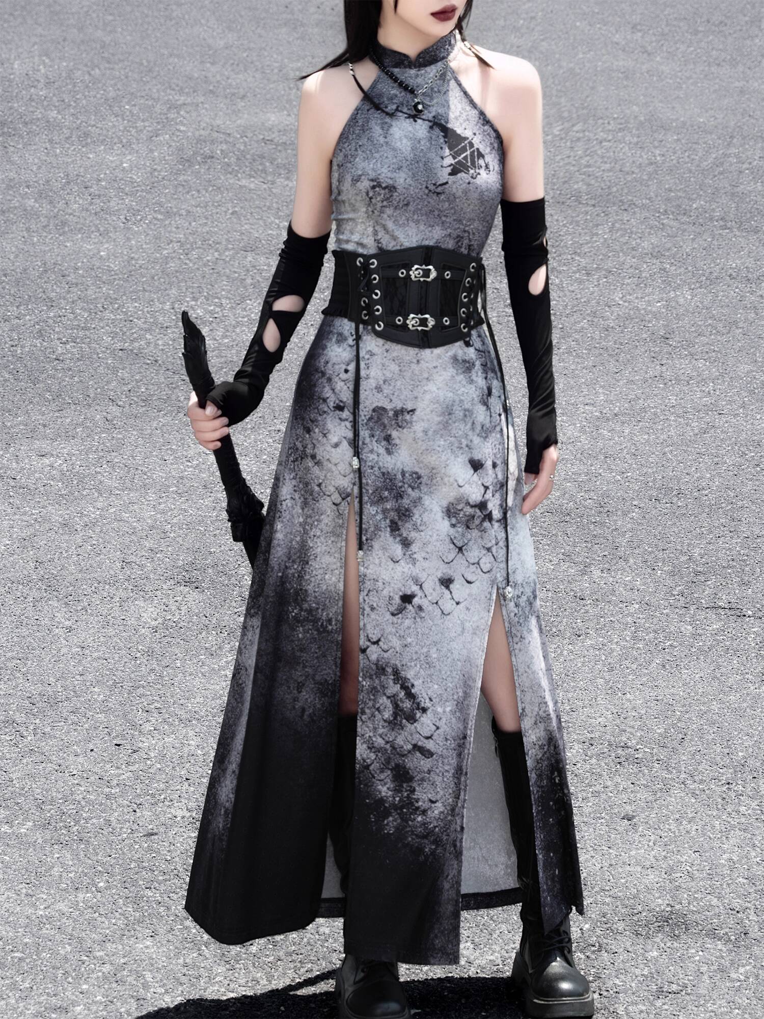 New Chinese Style Dark Grey Wa - Queen Anime Cosplay avis et prix