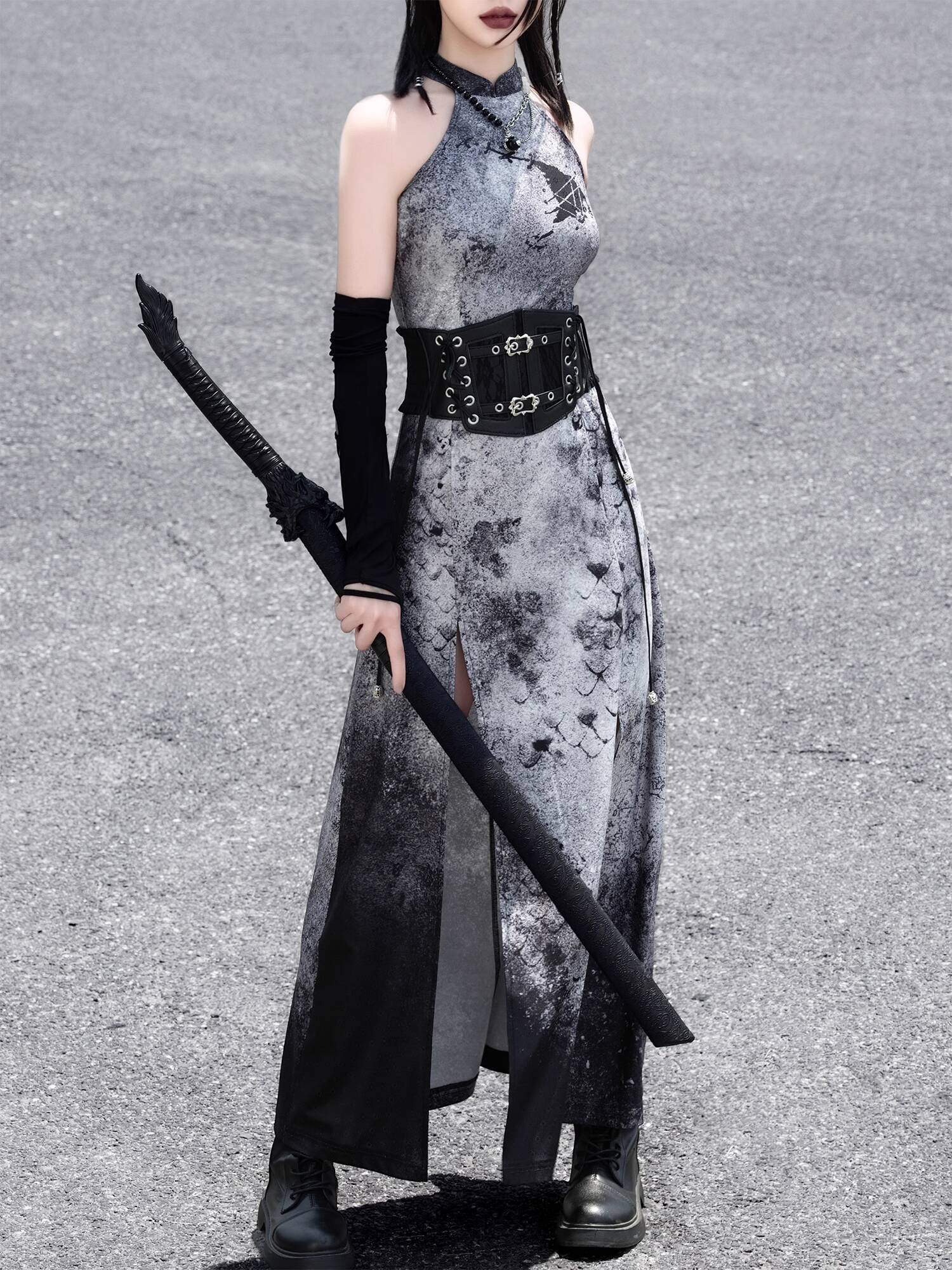 New Chinese Style Dark Grey Wa - Queen Anime Cosplay avis et prix