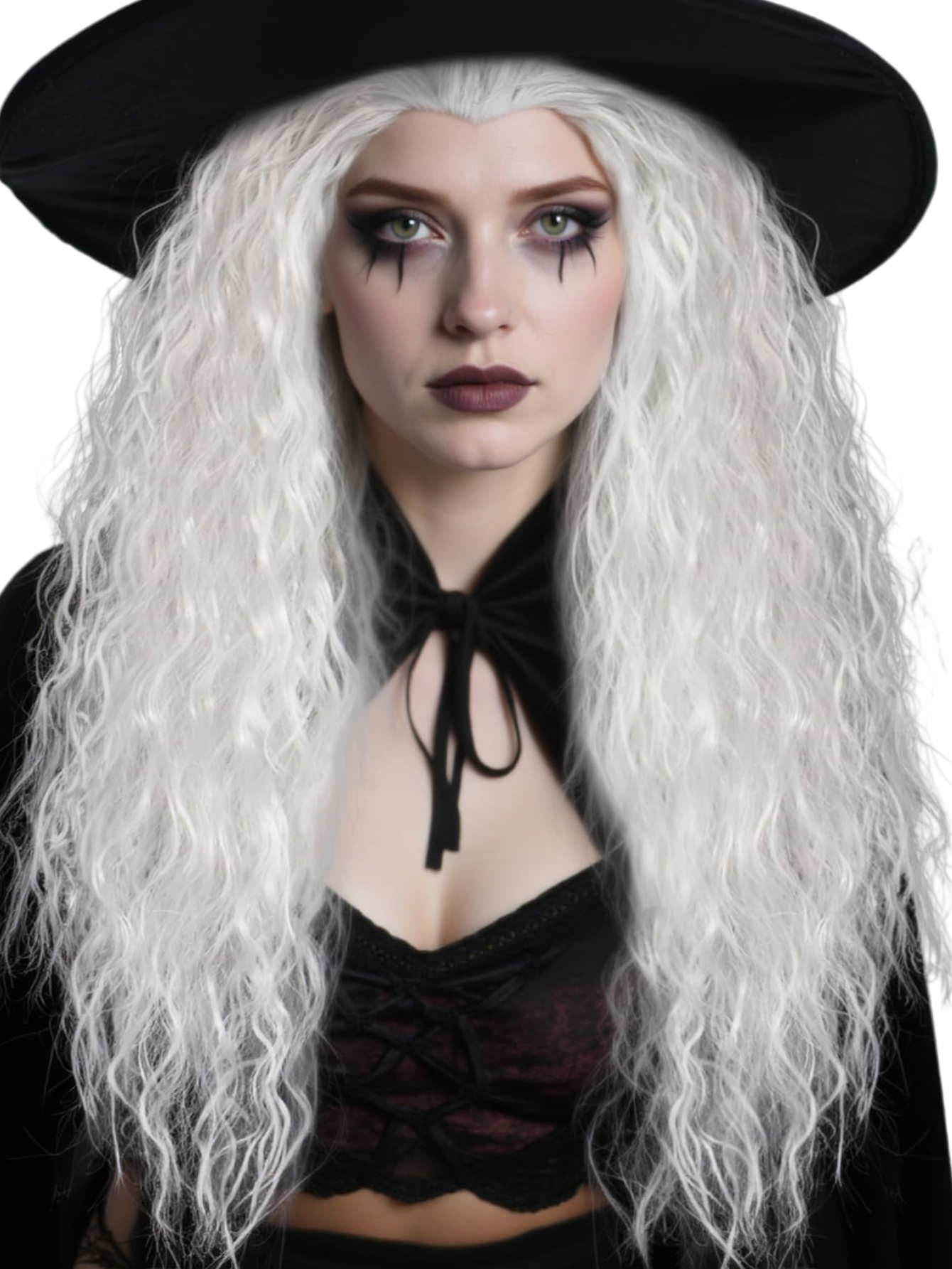 Fluffy white witch corn perm l - Anime Cosplay Face avis et prix
