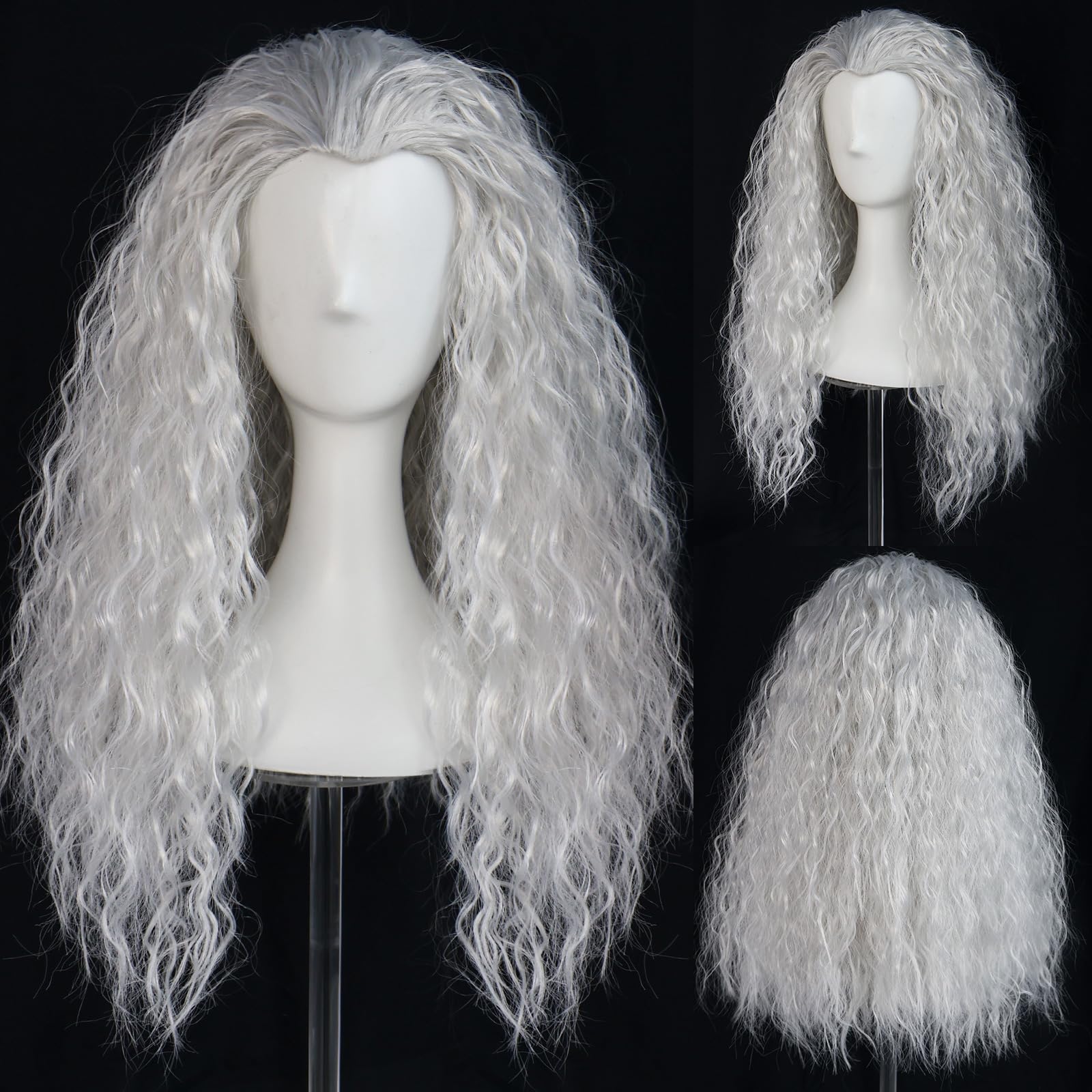 Fluffy white witch corn perm l - Anime Cosplay Face avis et prix