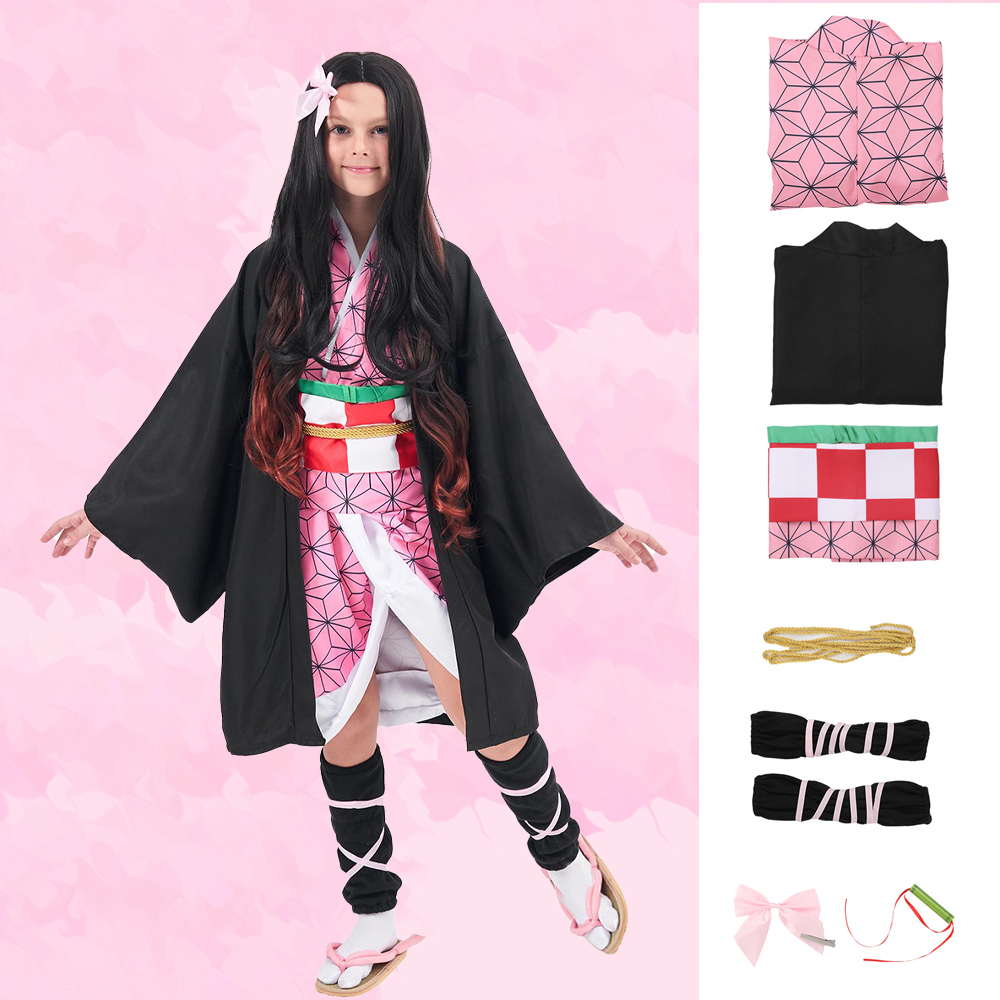 Complete Nezuko Kamado Cosplay - Anime Cosplay Kimono avis et prix