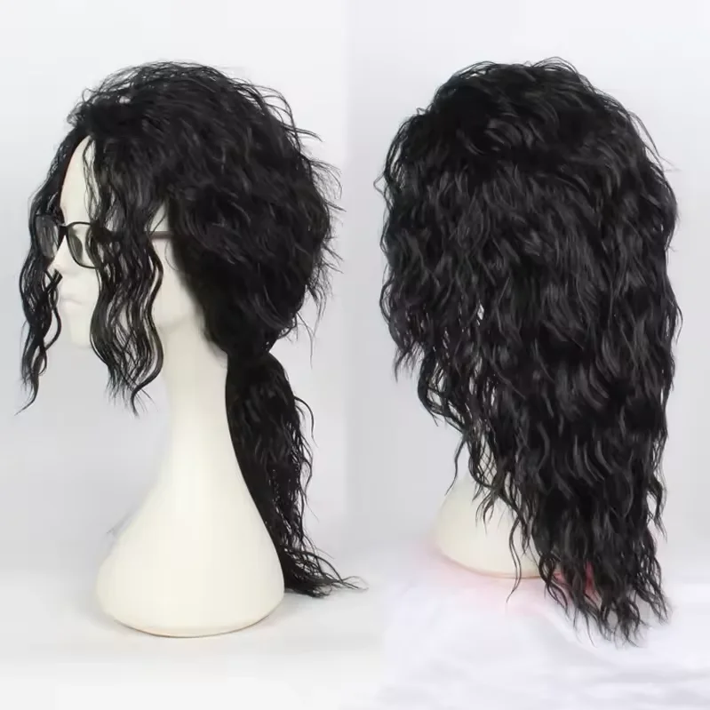 Michael Jackson Cosplay Wig Or - Anime Cosplay Long Black Hair avis et prix