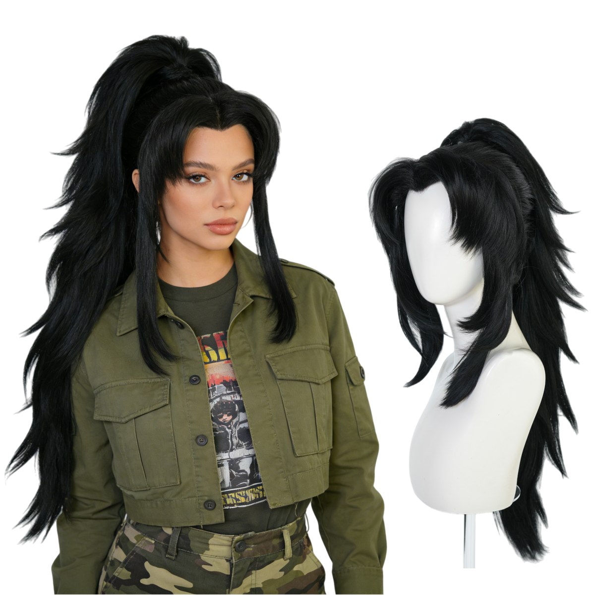 Anime cosplay wig black hairst - Cosplay Anime Expo avis et prix