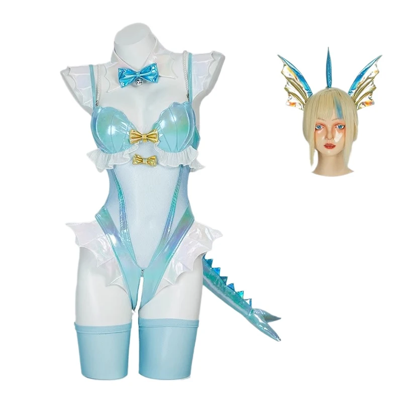 2025Blue White Furry Heart Hol - Anime Cosplay Bodysuit avis et prix