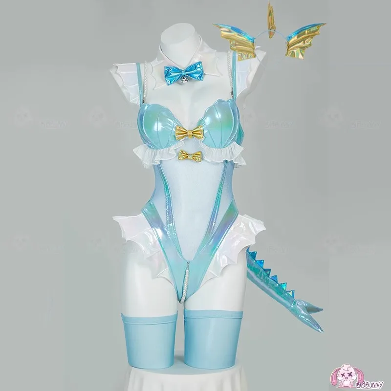2025Blue White Furry Heart Hol - Anime Cosplay Bodysuit avis et prix