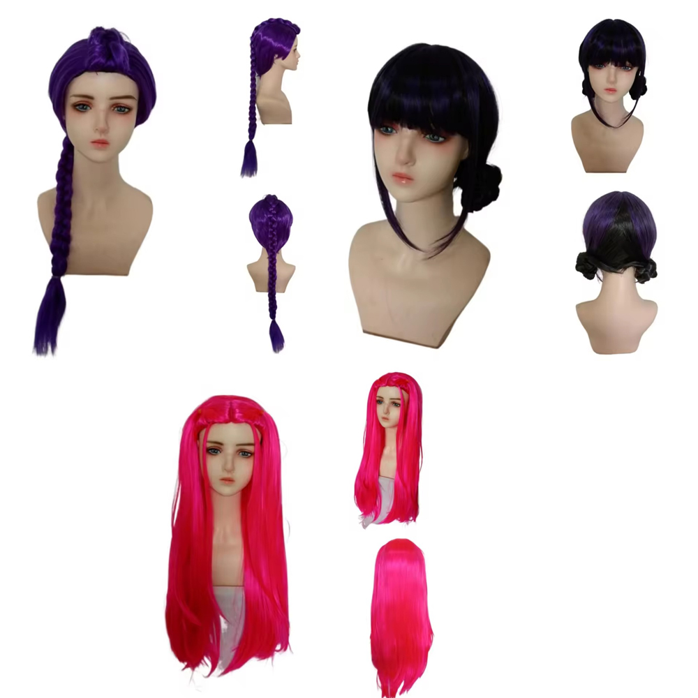 Anime Long Purple Braiding Hai - Anime Cosplay Long Black Hair avis et prix