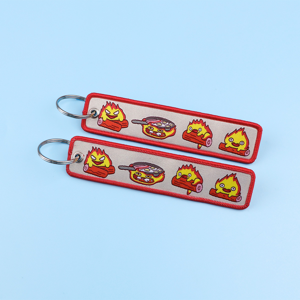 Anime Fire Embroidery Key Fobs - Anime Cosplay Face avis et prix