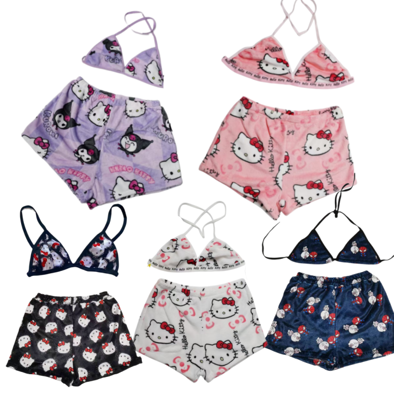 Girl Bikini Bra Shorts Hello K - Cosplay Duo Anime avis et prix
