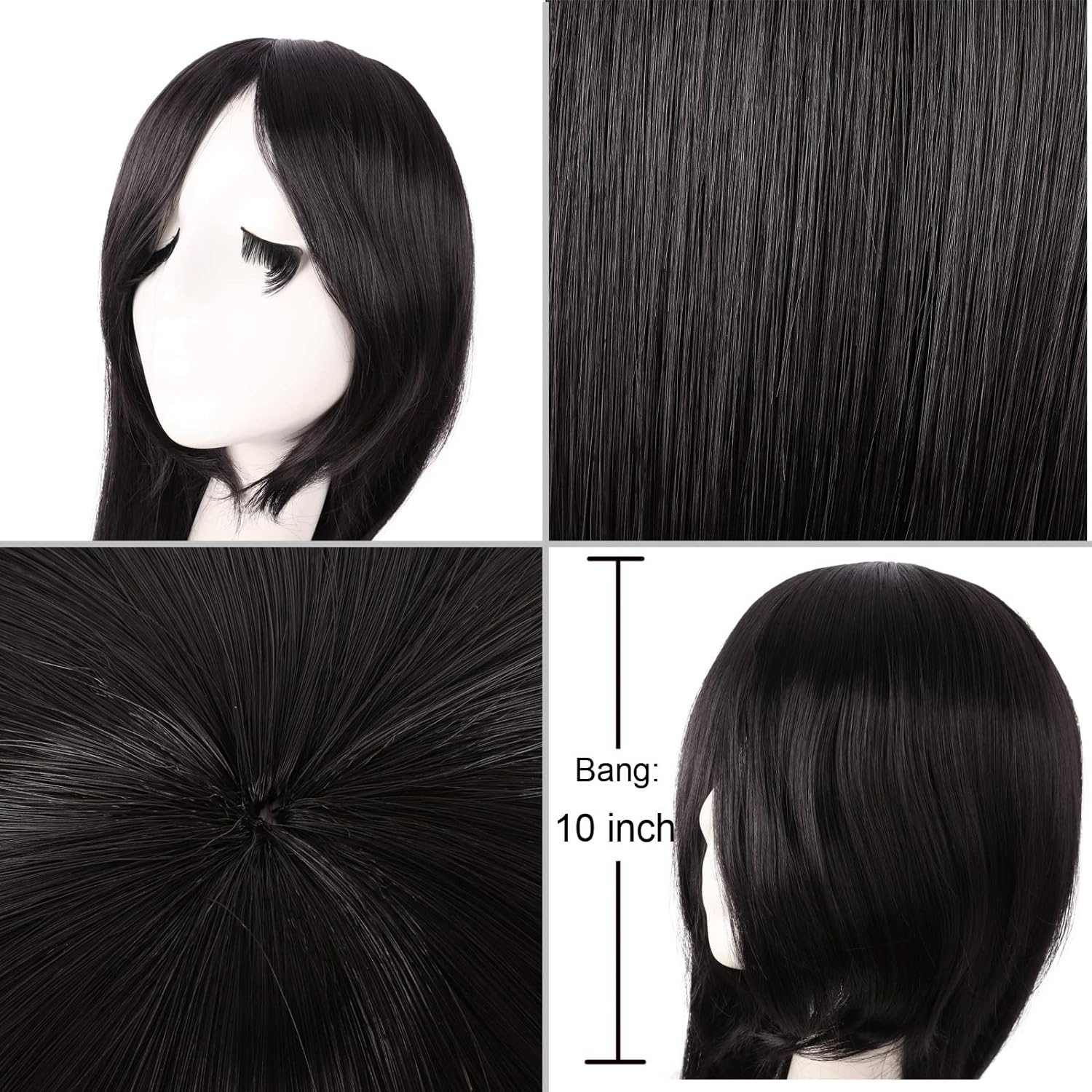 40 Inch 100 cm Long Straight C - Anime Cosplay Long Black Hair avis et prix