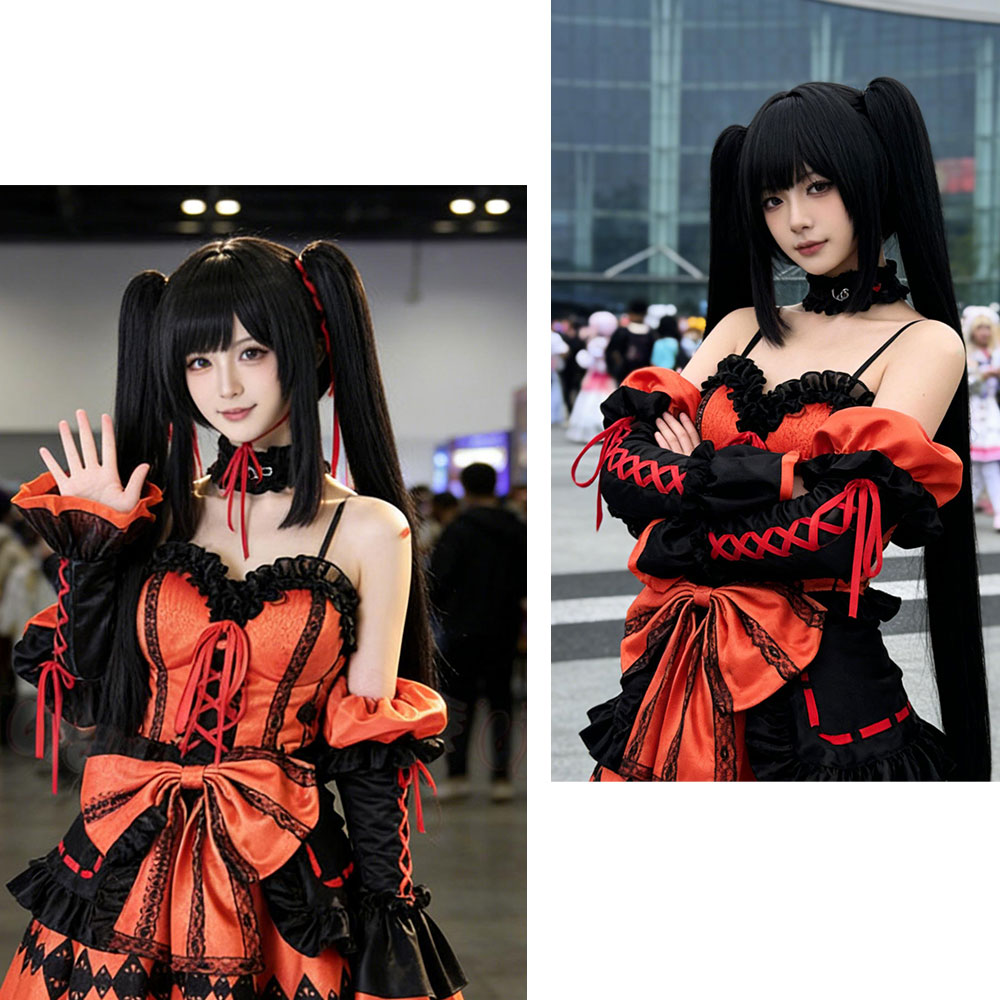 Date A Live Tokisaki Kurumi Co - Anime Cosplay Long Black Hair avis et prix