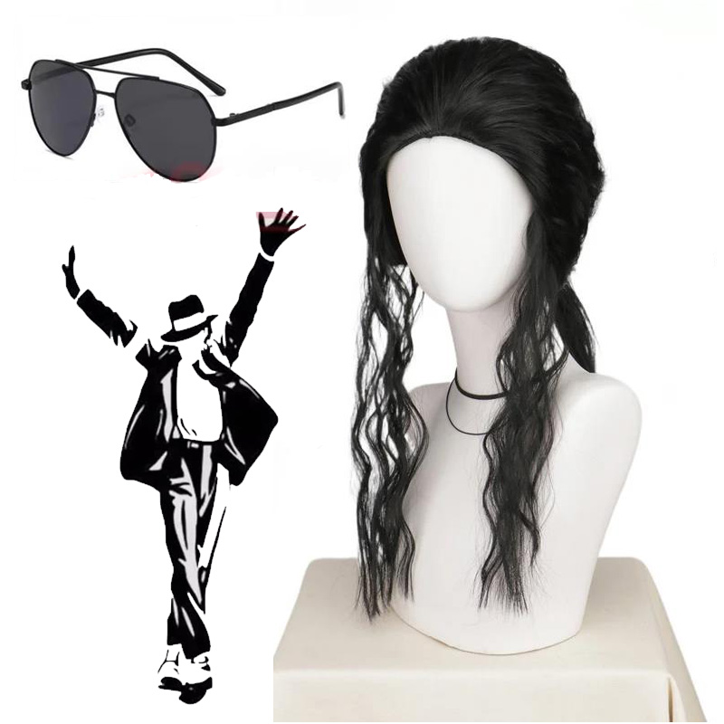 Michael Jackson Cosplay Wig Or - Anime Cosplay Long Black Hair avis et prix