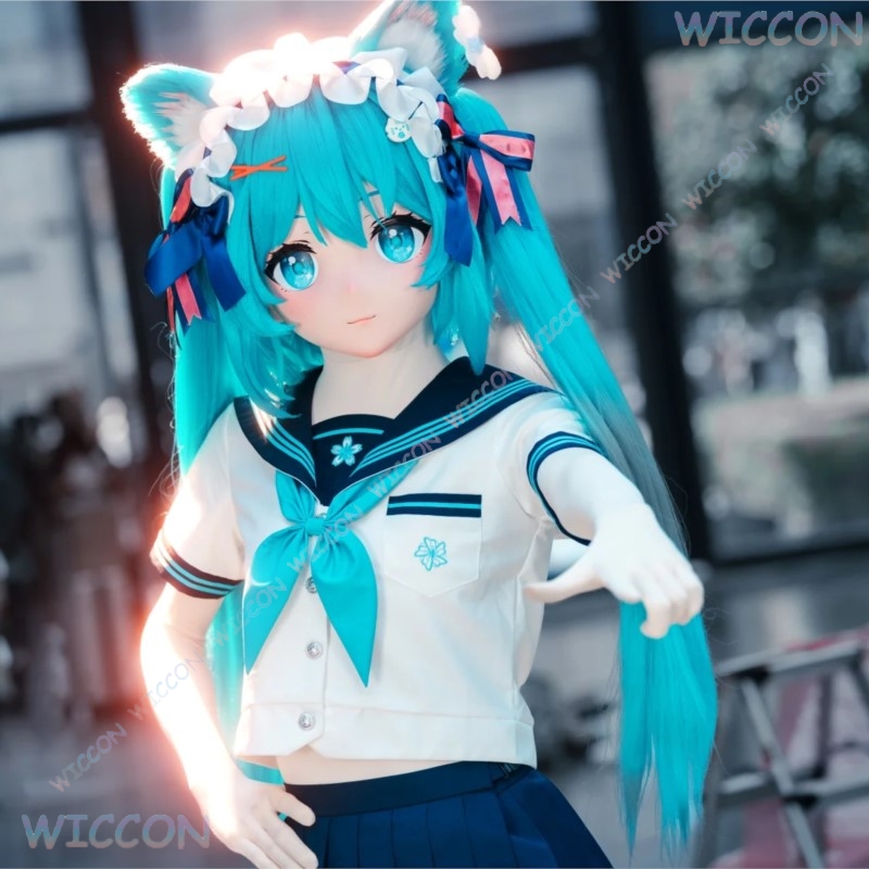 Kigurumi Female Face Mask Anim - Anime Cosplay Face avis et prix