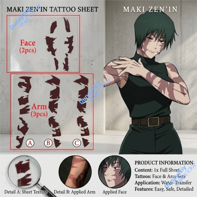 Anime Jujutsu Kaisen Zenin Mak - Anime Cosplay Face avis et prix