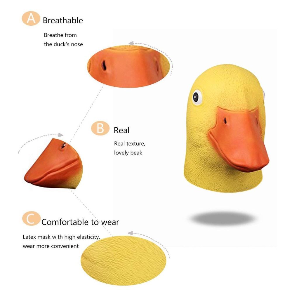 Novelty Yellow Duck Head Mask  - Anime Cosplay Pics avis et prix